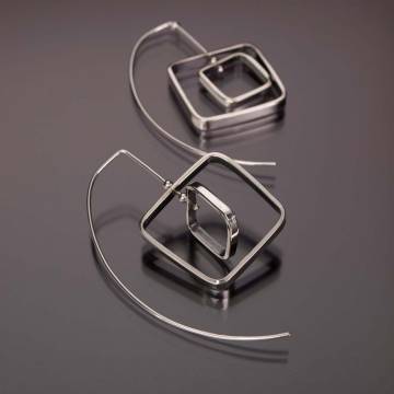 Robyn Kane - Clarity Polished Square Earrings