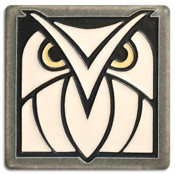 Motawi Tileworks 4x4 OWL (Grey-White)