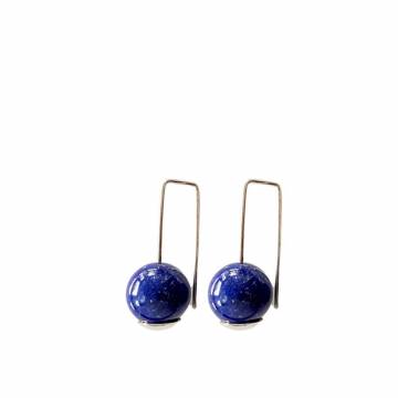 BALANCE Lapis Lazuli / Silver Earrings - Short