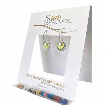 Bead Stackers SP32 Earring, Metal Rings + Discs