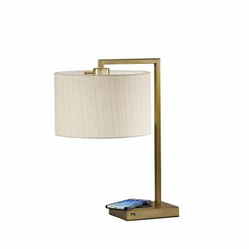 Adesso Lighting AUSTIN AdessoCharge Table Lamp - Antique Brass