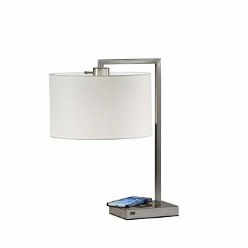 Adesso Lighting AUSTIN AdessoCharge Table Lamp - Brushed Steel