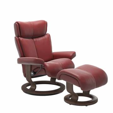 Stressless Magic Recliner and Ottoman - Classic Base