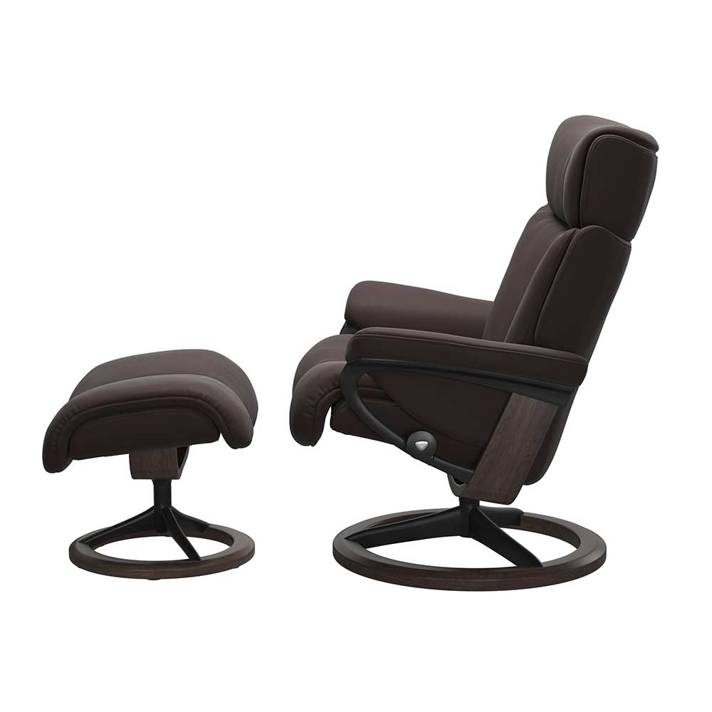 Stressless Magic Recliner and Ottoman - Signature Base: Design Quest