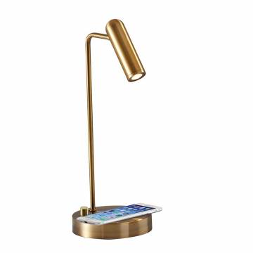 Adesso Lighting KAYE AdessoCharge LED Desk Lamp - Antique Brass