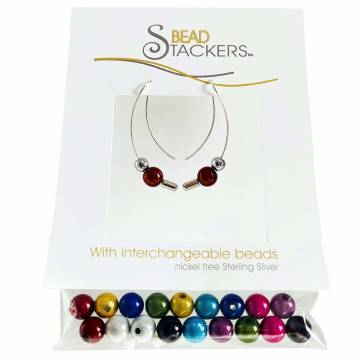 Bead Stackers MBWB33 Earring, Curved Glass Beads