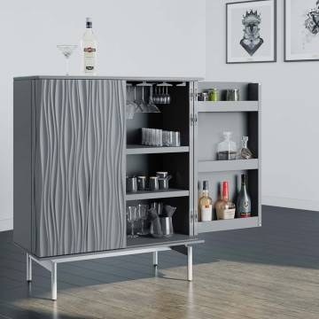 BDI Tanami 7120 Home Bar & Bar Cabinet - Fog Grey