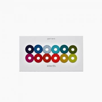 Graf Lantz WINE O's Round Wine Charms Markers - Rainbow