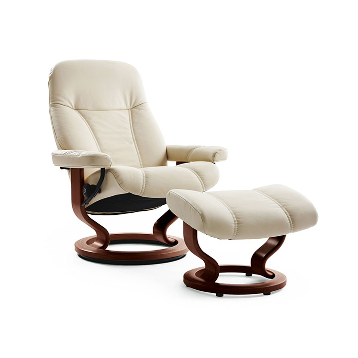 Stressless consul classic recliner & online ottoman