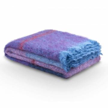 Cushendale Woolen Mills Aubergine Boher Mohair Throw Blanket - Extra Large