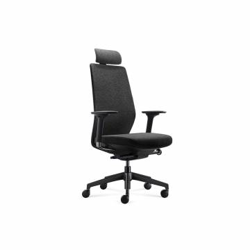 BDI Coda Modern Black Office Chair with Black Base