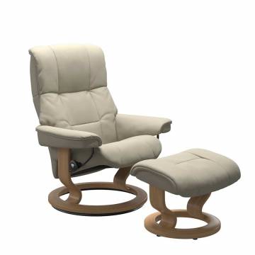 Stressless Mayfair Recliner and Ottoman - Classic Base