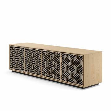 BDI Elements WEAVE Cabinet with Rolling Plinth Base