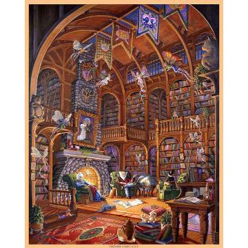 Artifact Puzzles - Randal Spangler FIRESIDE FAIRYTALES Wooden Jigsaw Puzzle