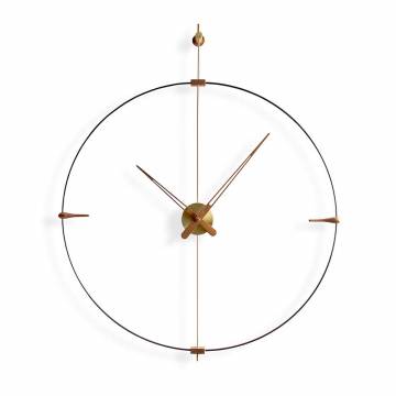 Nomon MINI BILBAO G Wall Clock with Walnut and Brass Accents