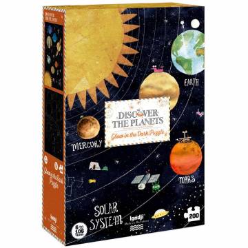 Londji Puzzles - DISCOVER THE PLANETS, Glow in Dark 200 pcs