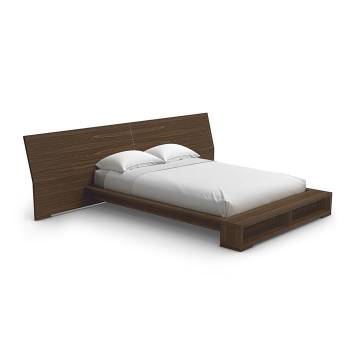 Mobican Sonoma Bed with Wide Headboard AND Bookcase Footboard - Modified for Hanging Nightstands