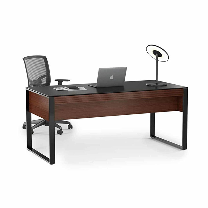 BDI Linea 6221 Office Desk - Charcoal Stained Ash