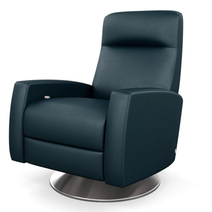 Eva faux suede online power recliner