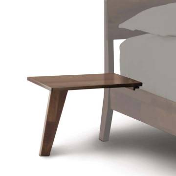 Copeland Linn Attached Nightstand for Bed - Walnut