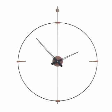 Nomon MINI BILBAO Wall Clock with Walnut and Metal Accents