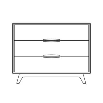 Mobican Dalia 3-Drawer Single Dresser