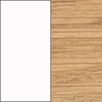 Image for option White Laminate/ Natural Oiled Oak Base