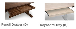 Invigo Desk Copeland Furniture Natural Cherry/White/Keyboard Tray 30 H x 72 W